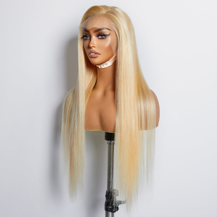 150% Density 13x4 Pre-Plucked Lace Frontal Wig Straight #613