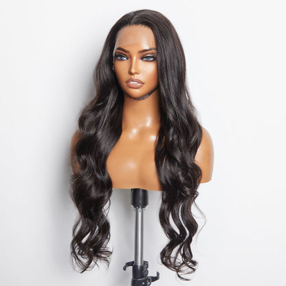 150% Density 13x6 Parting Max Glueless Lace Wigs 3D Cap Pre-bleached Lace Front Wig Body Wave