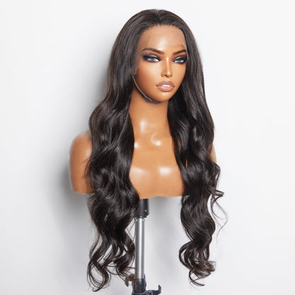 150% Density 13x6 Parting Max Glueless Lace Wigs 3D Cap Pre-bleached Lace Front Wig Body Wave