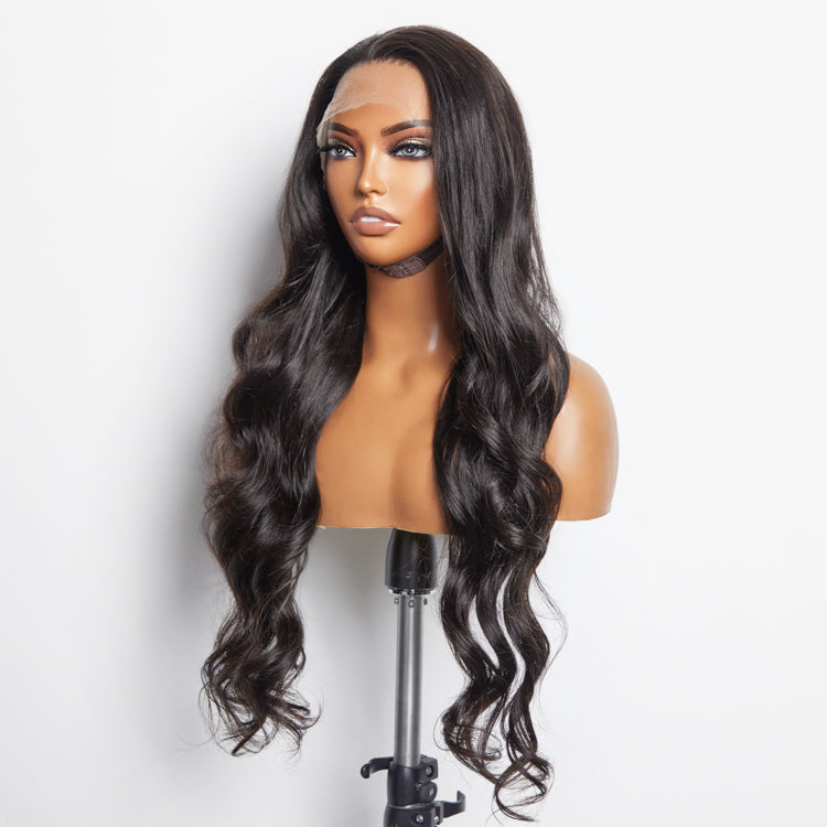 150% Density 13x6 Parting Max Glueless Lace Wigs 3D Cap Pre-bleached Lace Front Wig Body Wave