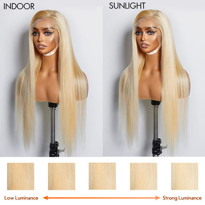 150% Density 13x4 Pre-Plucked Lace Frontal Wig Straight #613