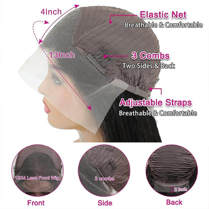 13"x4" HD Lace 180% Frontal Wig Body Wave #1B