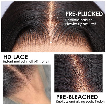 13"x4" HD Lace 180% Frontal Wig Body Wave #1B