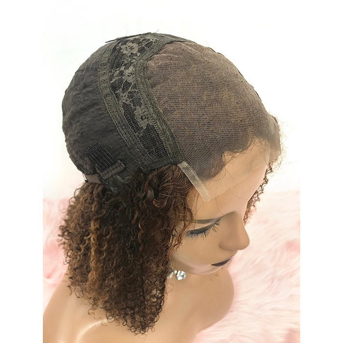 150% Density 5x5 Closure Lace Wig Kinky Curly 14 inch