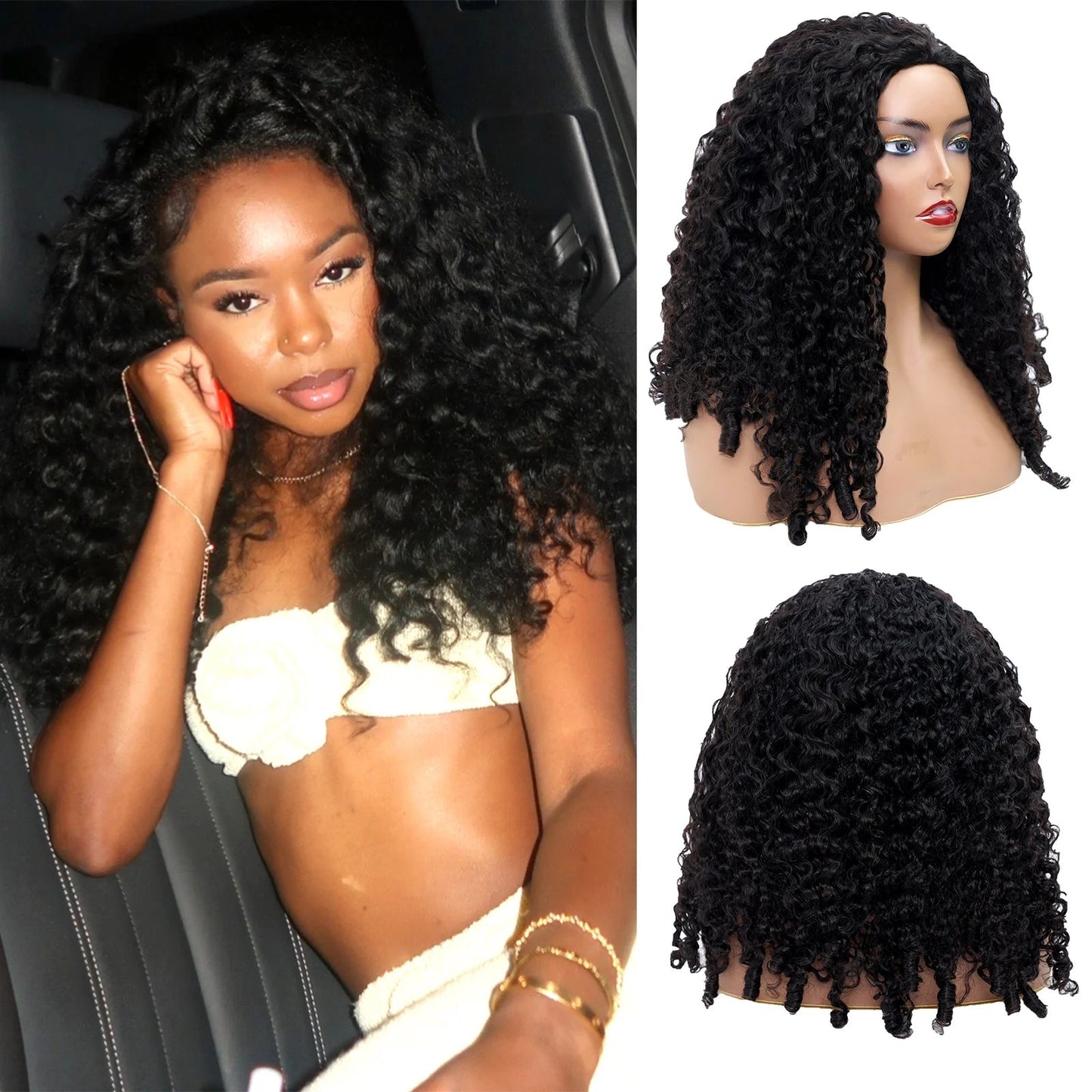 Wear and Go 180% Density Half Wig Burmese Curly
