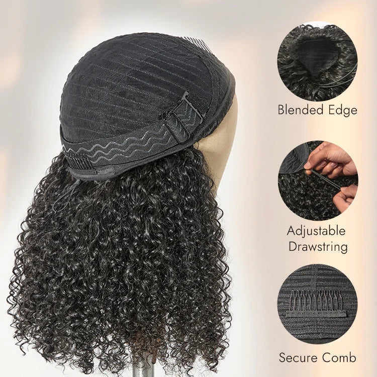Wear and Go 180% Density Half Wig Messy Curly