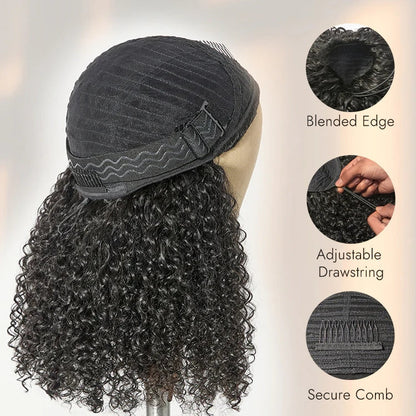 Wear and Go 180% Density Half Wig Messy Curly