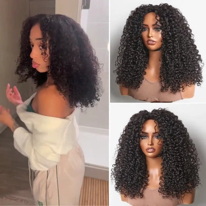 Wear and Go 180% Density Half Wig Messy Curly