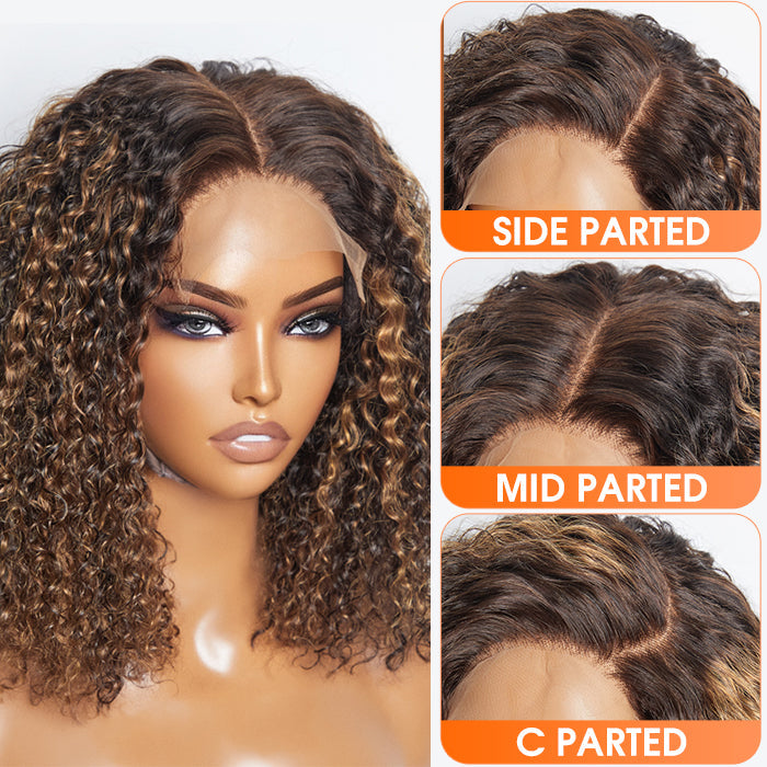 150% Density 5x5 Closure Lace Wig Kinky Curly 14 inch