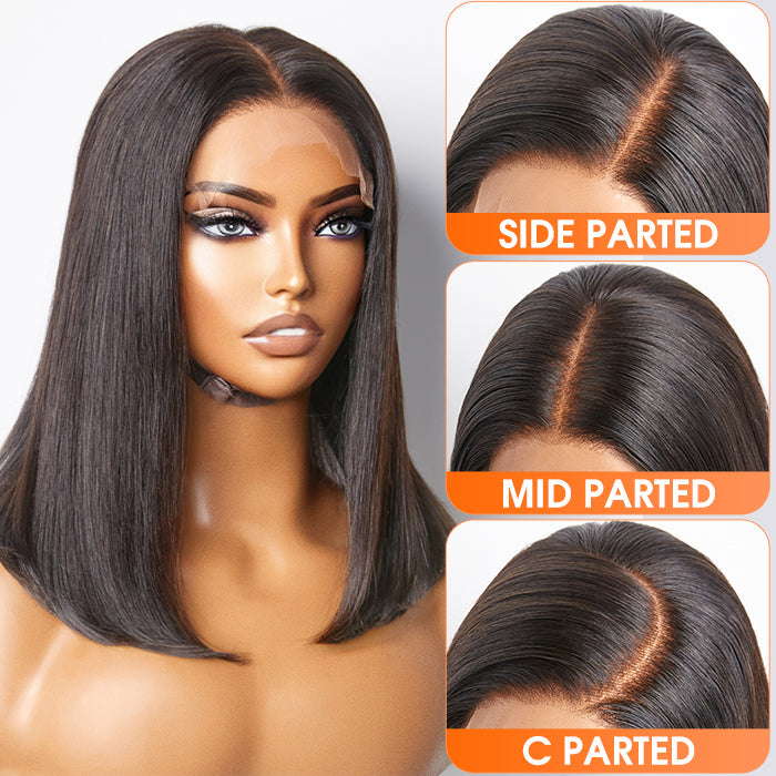 150% Density 5x5 Glueless Lace Closure Bob Wig Straight