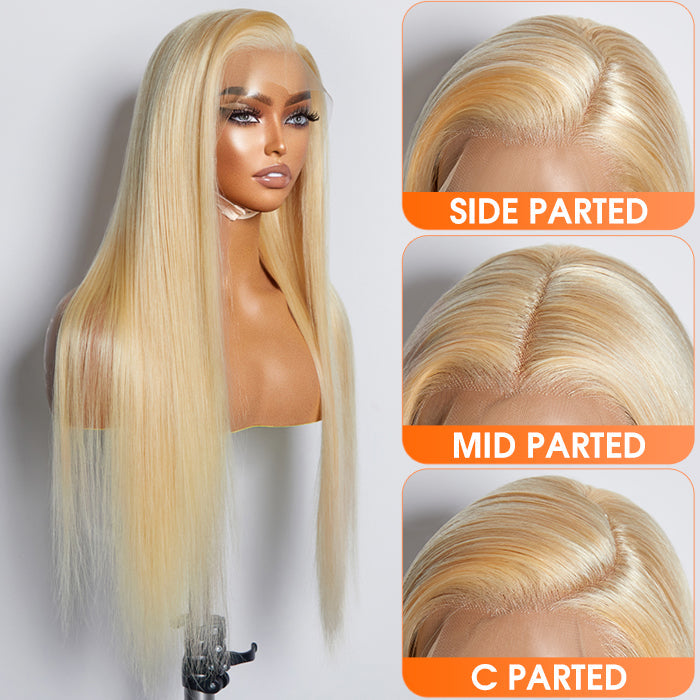 150% Density 13x4 Pre-Plucked Lace Frontal Wig Straight #613