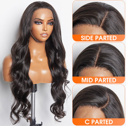 150% Density 13x6 Parting Max Glueless Lace Wigs 3D Cap Pre-bleached Lace Front Wig Body Wave